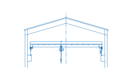 懸垂タイプホイスト式天井クレーンの図面
